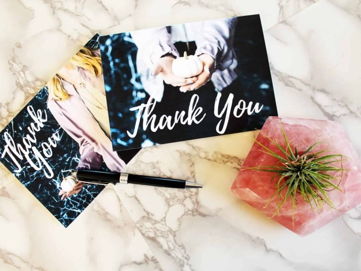 FREE Autumn Printable Thank You Cards
